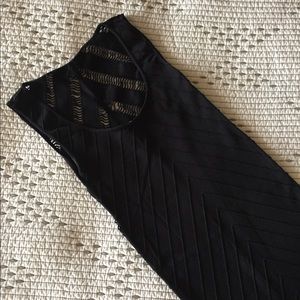 Black Bebe Chevron Pattern Bodycon Dress; Size P/S